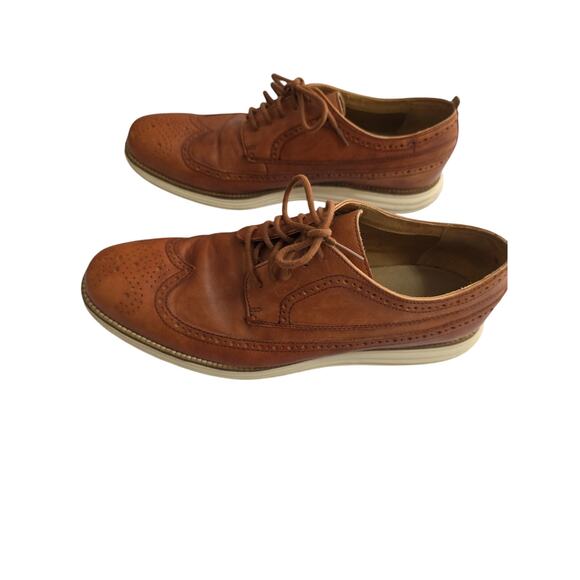 Cole Haan Original Grand Wingtip Brown Leather Oxfords Men Size 12M - Picture 3 of 16
